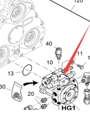 Vö pavers Traveling hydraulic pump part number 2060610