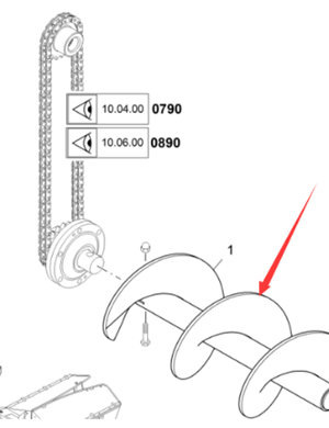 Vö pavers  Right spiral distributor part number 2014271