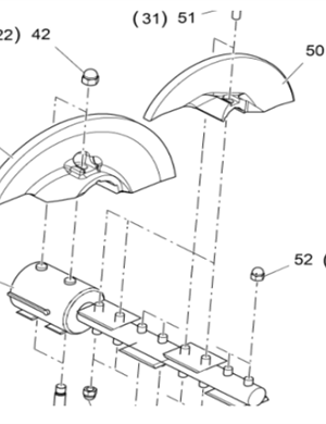 Vö pavers  300 double hole main blade left part number 2541859