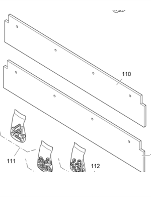 Vö pavers     Rubber plate part number 2493670