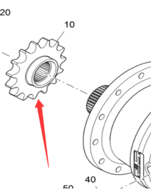 Vö pavers  Scraper upper sprocket part number 2313254