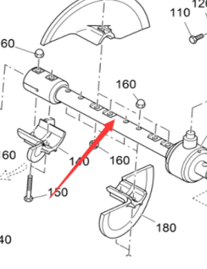 Vö pavers  1110 Spiral Shaft Assembly Part Number 4622012506