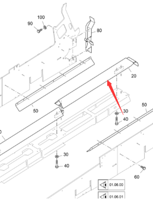 Vö pavers   Rear center protection (mechanical) (hydraulic) Part number 2184747