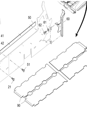 Vö pavers  Rear feeding base plate (mechanical) (hydraulic) Part number 2030836