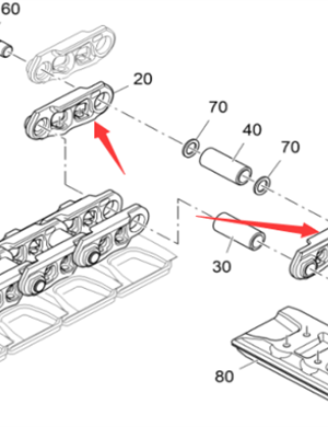 Vö pavers  Chain rail inner plate part number 2040806