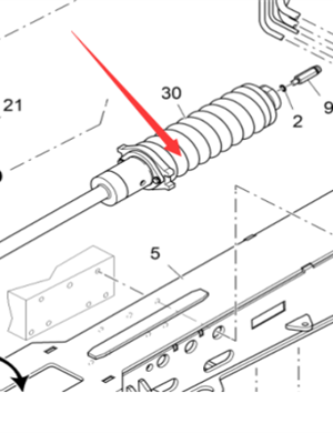 Vö pavers  Track tensioning device part number 2038732