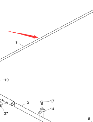 Vö pavers    Support rod part number 4618762502