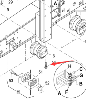 Vö pavers    Outer hexagonal bolt part number 9512360931