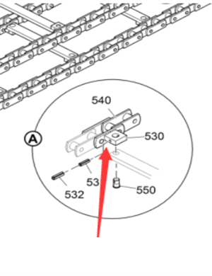 Vö pavers  Scraper chain link part number 2138438