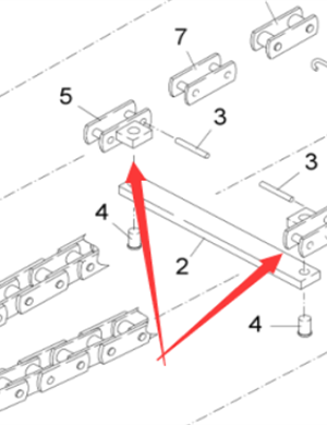 Vö pavers   Scraper Chain Link (Scraper Link) Part Number 2045819