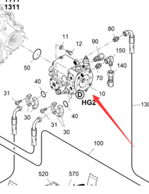 Vö pavers   Traveling hydraulic pump part number 2234320