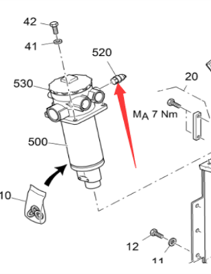 Vö pavers  Hydraulic blockage alarm part number 2032491