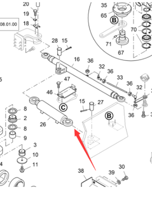 Vö pavers   Steering cylinder part number 2045006