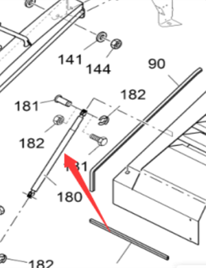 Vö pavers  Engine hood gas spring part number 2254166