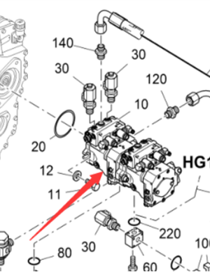 Vö pavers  Traveling hydraulic pump part number 2281928