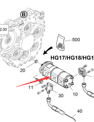 Vö pavers    Triple gear pump part number 2540727