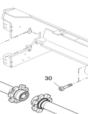 Vö pavers  Scraper sprocket shaft fixing bolt part number 9516370912