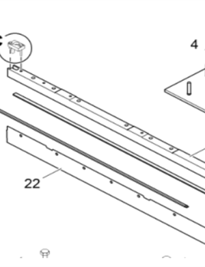 Vö pavers   Main machine tamper bar part number 4611353074