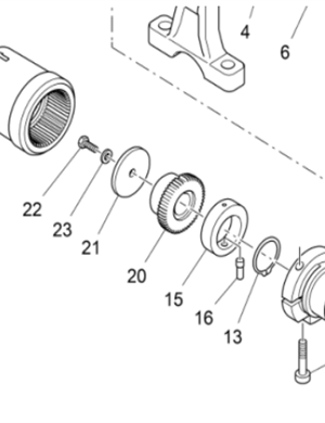 Vö pavers     Connecting sleeve gear part number 4610222032