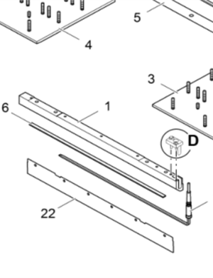 Vö pavers    Part number 4611352549 on the left side of the 1 meter ironing plate compactor