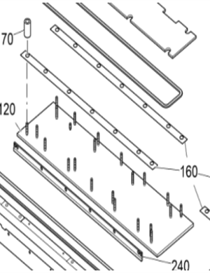 Vö pavers  Main engine 1.25-meter wear-resistant strip part number 2201295