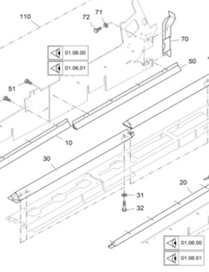 Vö pavers  Right front scraper chain protection part number 2277422