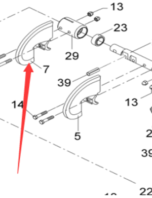 Vö pavers   Connecting blade (right) part number 4606302096