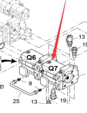 Vö pavers Mixing scraper hydraulic pump part number 2063336