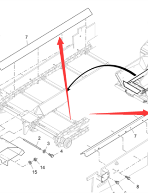 Vö pavers    Left and right rear scraper chain protection part number 2250456