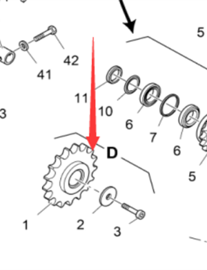 Vö pavers   Spiral upper sprocket part number 4610062273