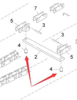 Vö pavers  S1203 paver scraper pin part number 2045820