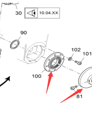 Vö pavers  Stir up the lower sprocket flange cover, part number 2262309