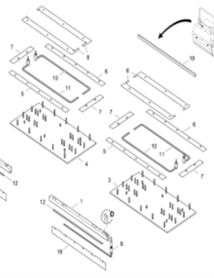 Vö pavers   Straight Plate Paver 1 meter Screed Repair Kit Part Number 2166462