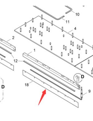 Vö pavers    Host Screed Baffle Blade Part Number 2123414