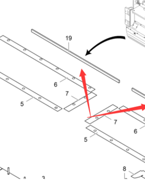 Vö pavers   Screed wear strip part number 9608819305