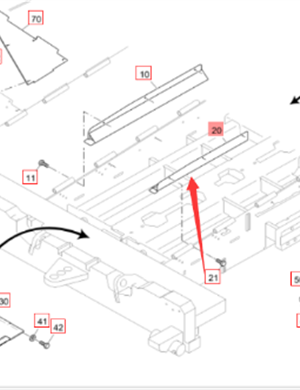 Vö pavers   Left front scraper chain protection part number 2410955