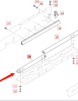 Vö pavers  Front middle scraper chain protection part number 2411037