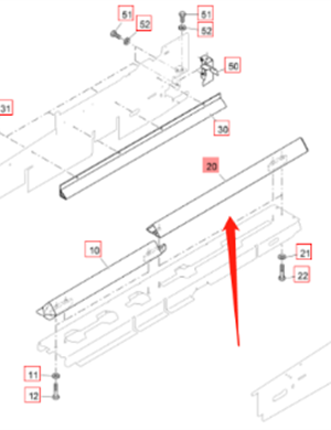 Vö pavers  Part number 2411061 of the middle and rear guard board