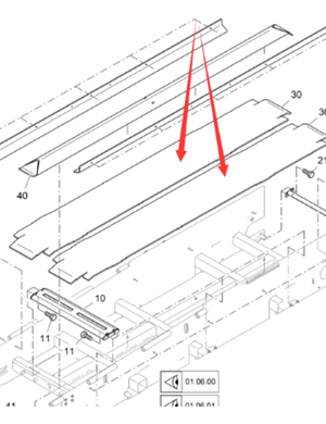 Vö pavers   Feeding bottom plate left/right part number 2046272