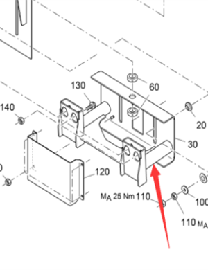 Vö pavers  Bracket part number 2261247