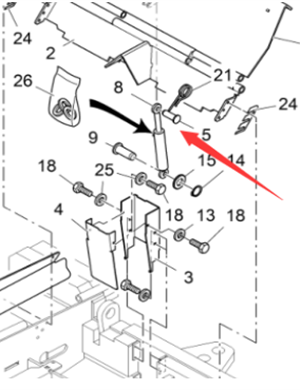 Vö pavers   Flip Plate Cylinder Pin Part No. 2008421