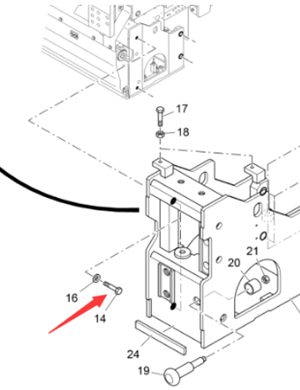 Vö pavers  Screed connection bolt part number 9216460931