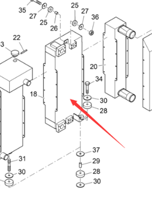 Vö pavers  Hydraulic oil radiator part number 2013112