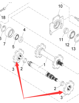 Vö pavers  Scraper drive sprocket part number 4610062265