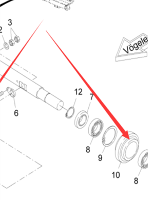 Vö pavers Return roller part number 4617022025