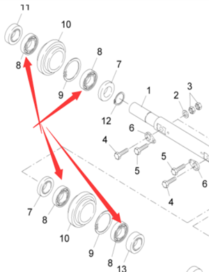 Vö pavers   Return roller bearing part number 9509070625