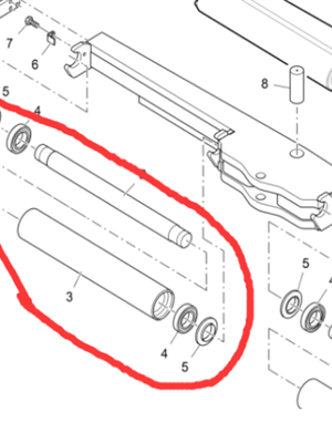 Vö pavers   Hopper roller part number 2041084