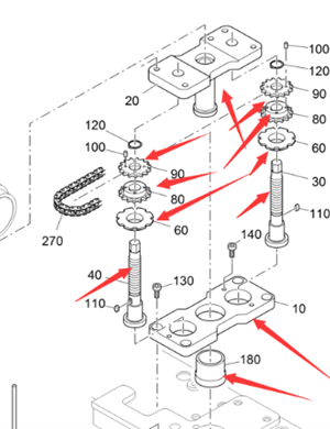 Vö pavers    Screed height adjustment device part number 2039820