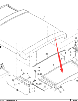 Vö pavers   Sliding roof part number 203395