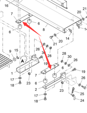 Vö Paver    Support plate part number 2037980